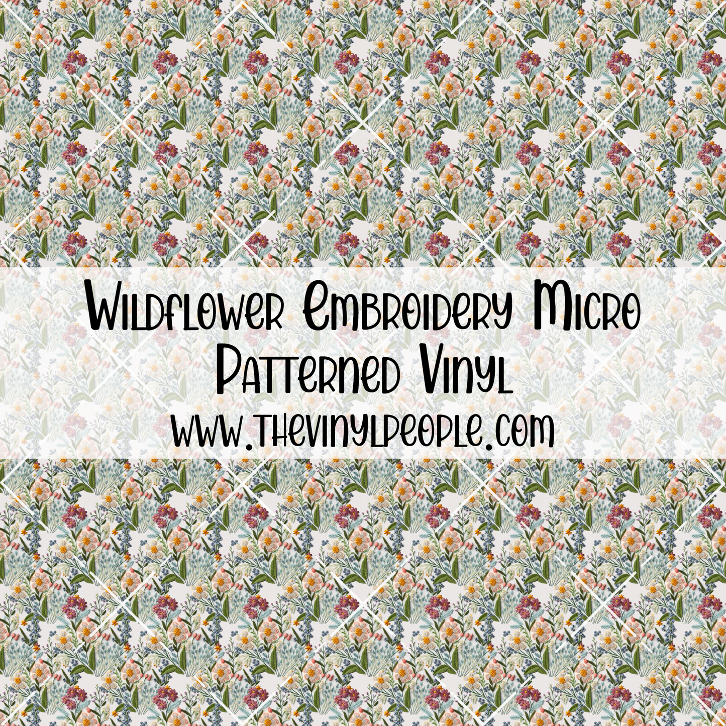 Wildflower Embroidery Patterned Vinyl