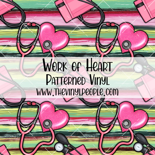 Work of Heart Patterned Vinyl