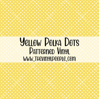 Yellow Polka Dots Patterned Vinyl