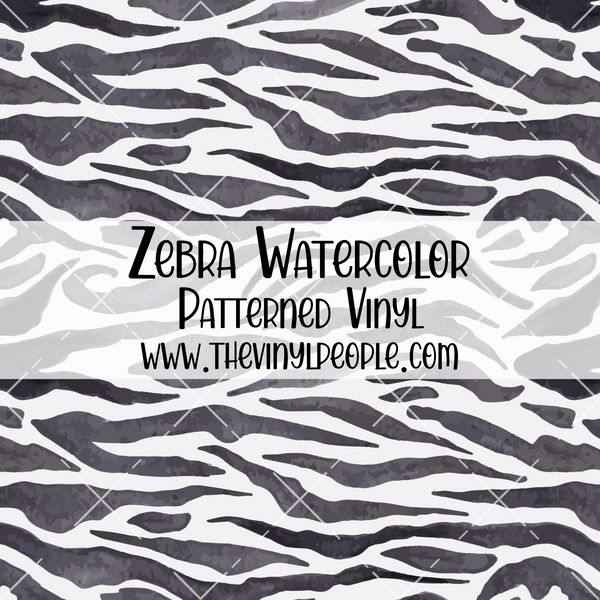 Zebra Watercolor Patterned Vinyl