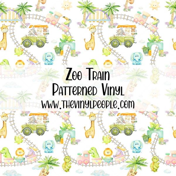Zoo Train Patterned Vinyl