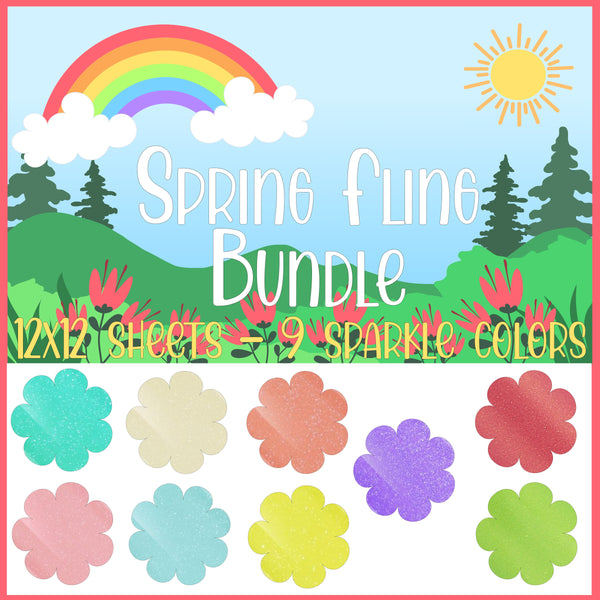 Spring Fling Bundle - 12" x 12" Sheet of all 9 Sparkle Collection Colors