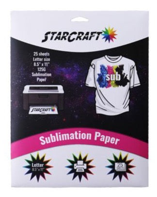 StarCraft Sublimation Paper - 8.5" x 11" (25 sheets)
